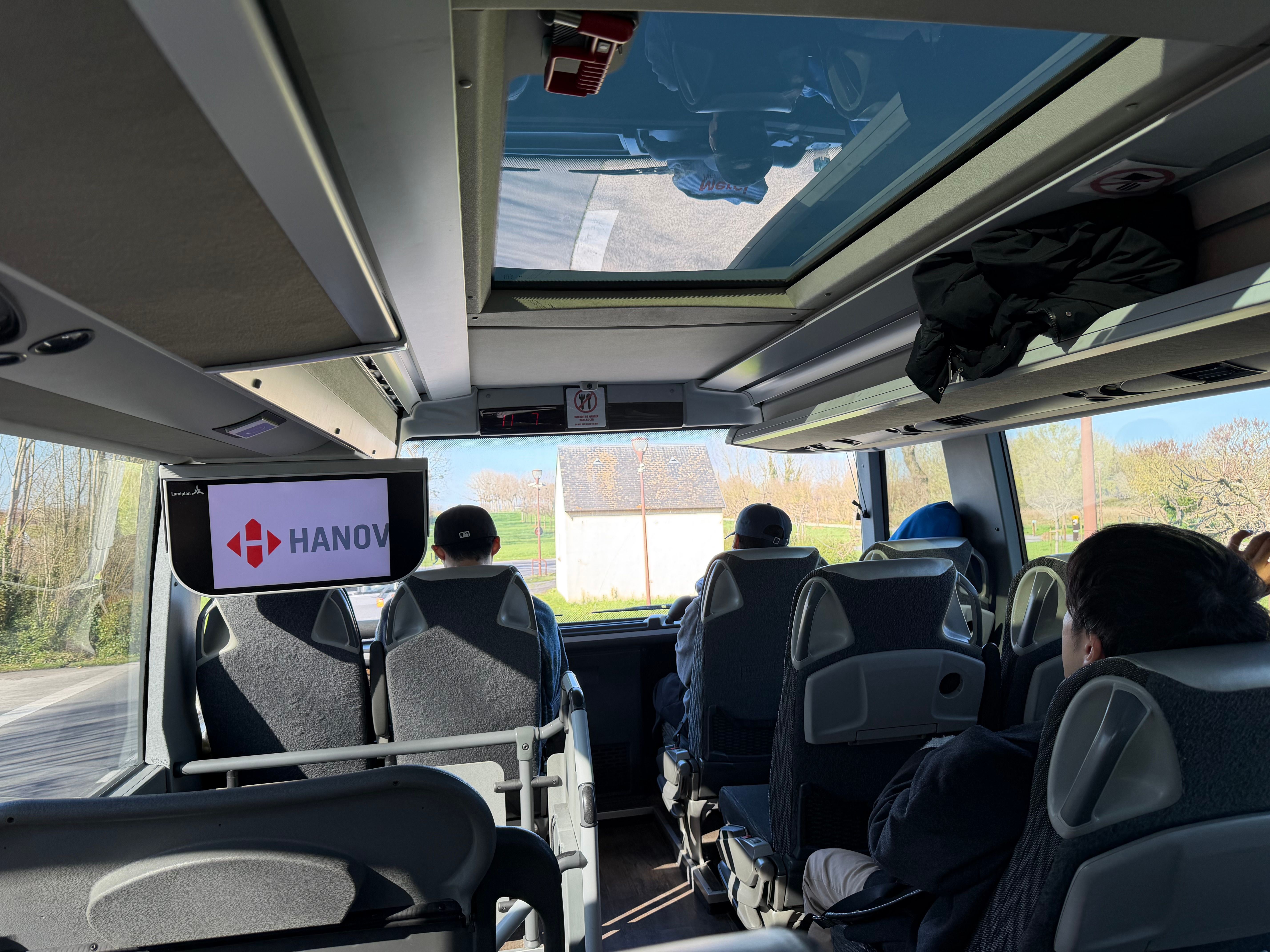 バスは２階の席に乗りました