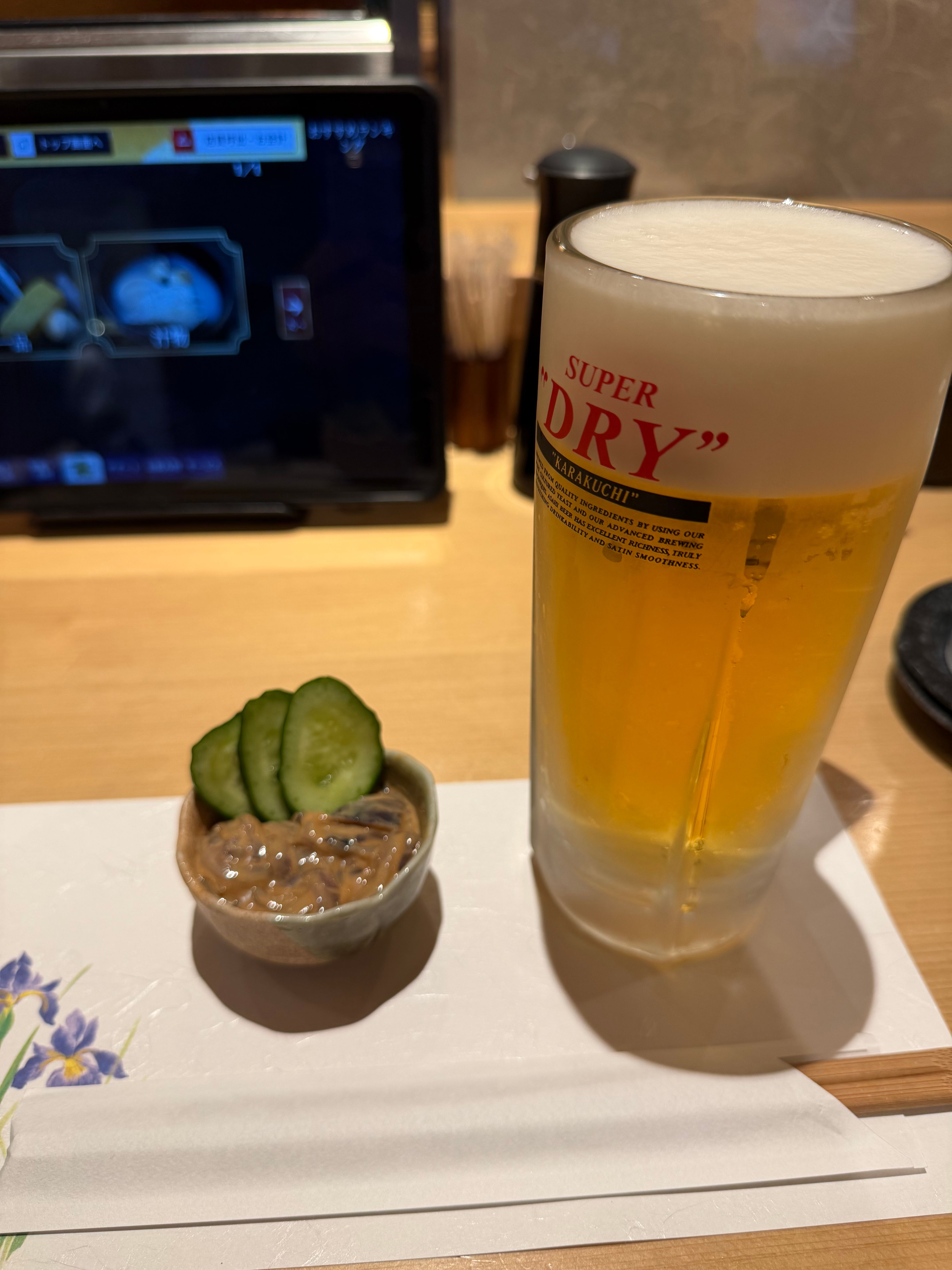ビールとイカの塩辛
