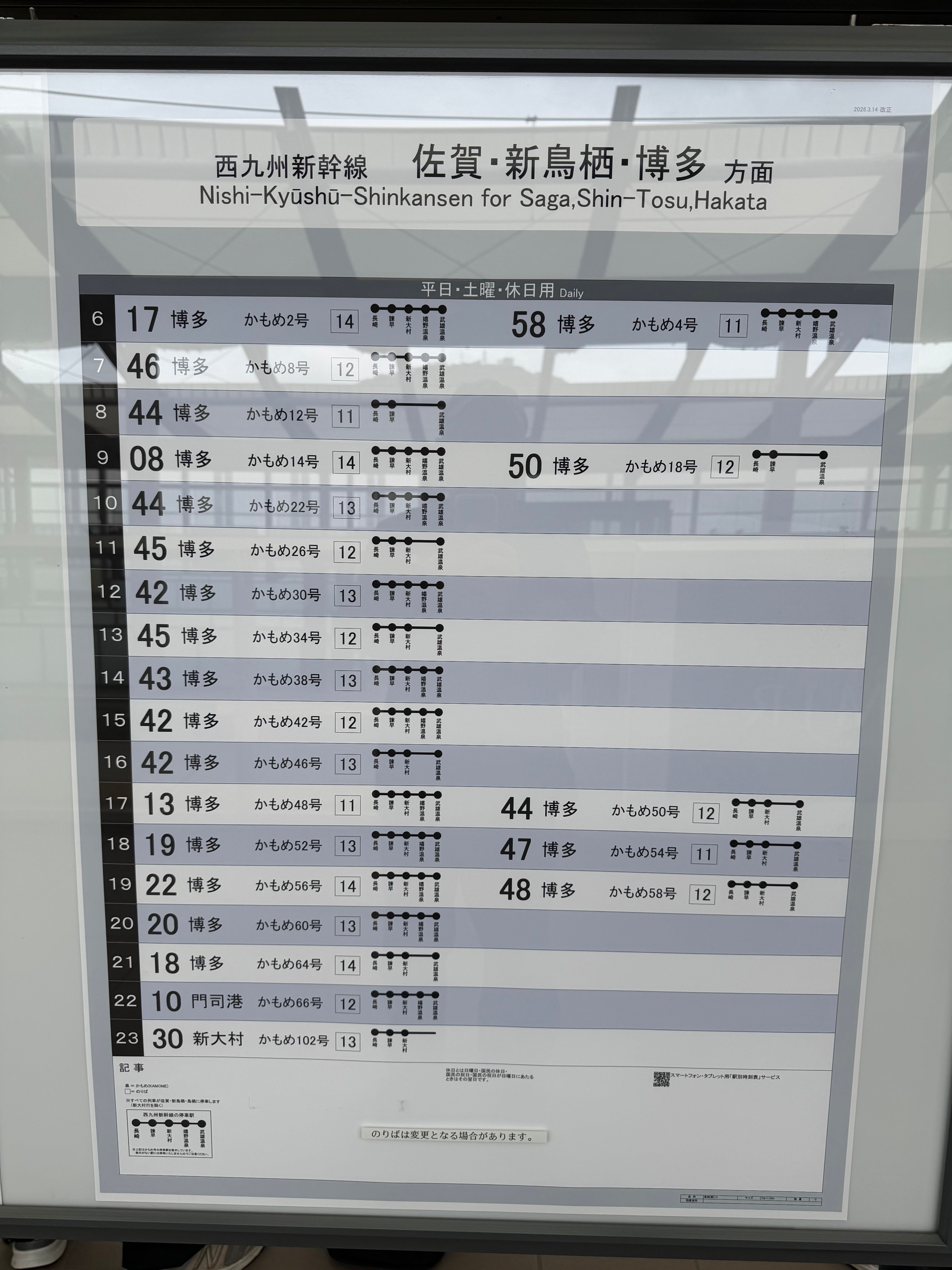 ピーク時は２本出ています