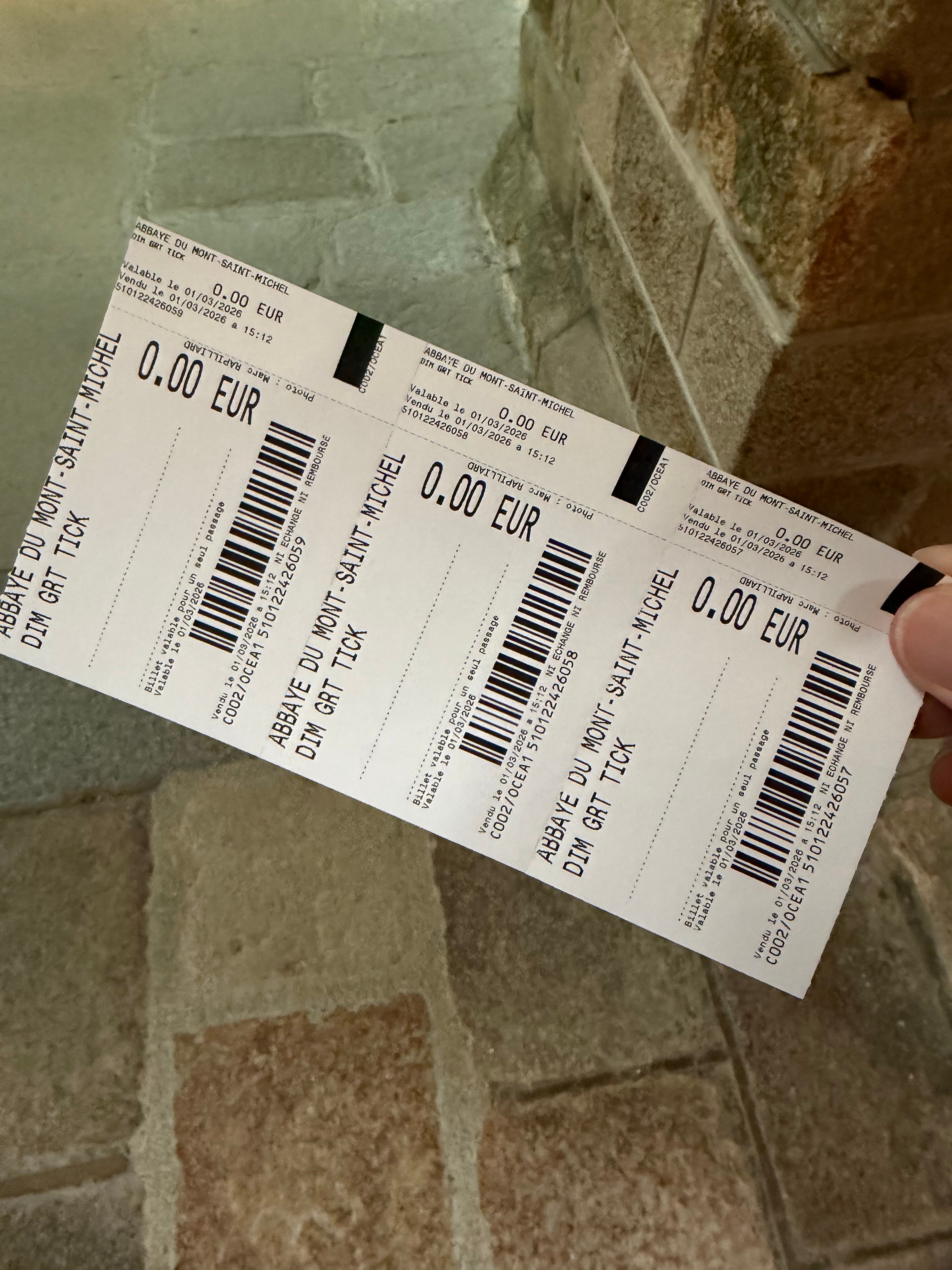 0 EUR のチケット