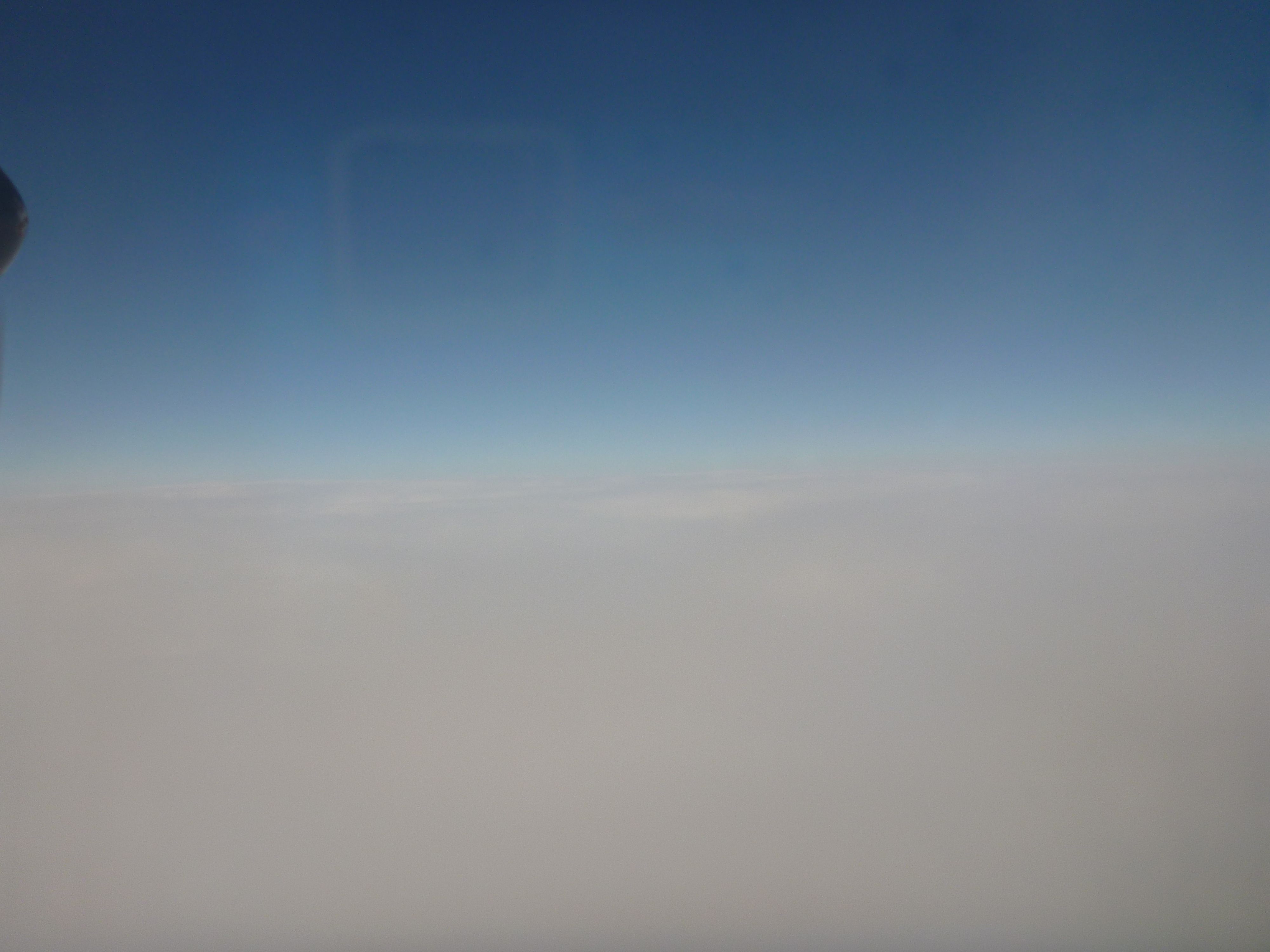 機内から外をみた風景