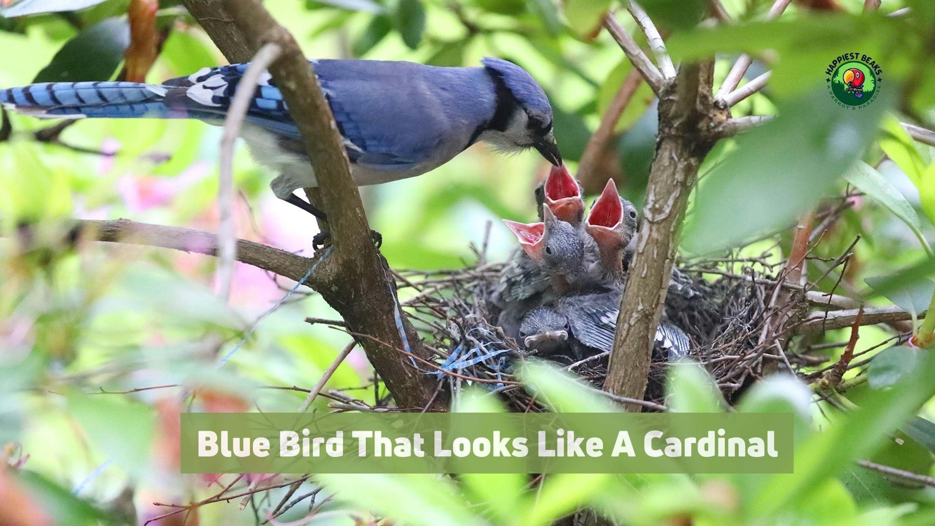 Blue Bird That Looks Like A Cardinal 