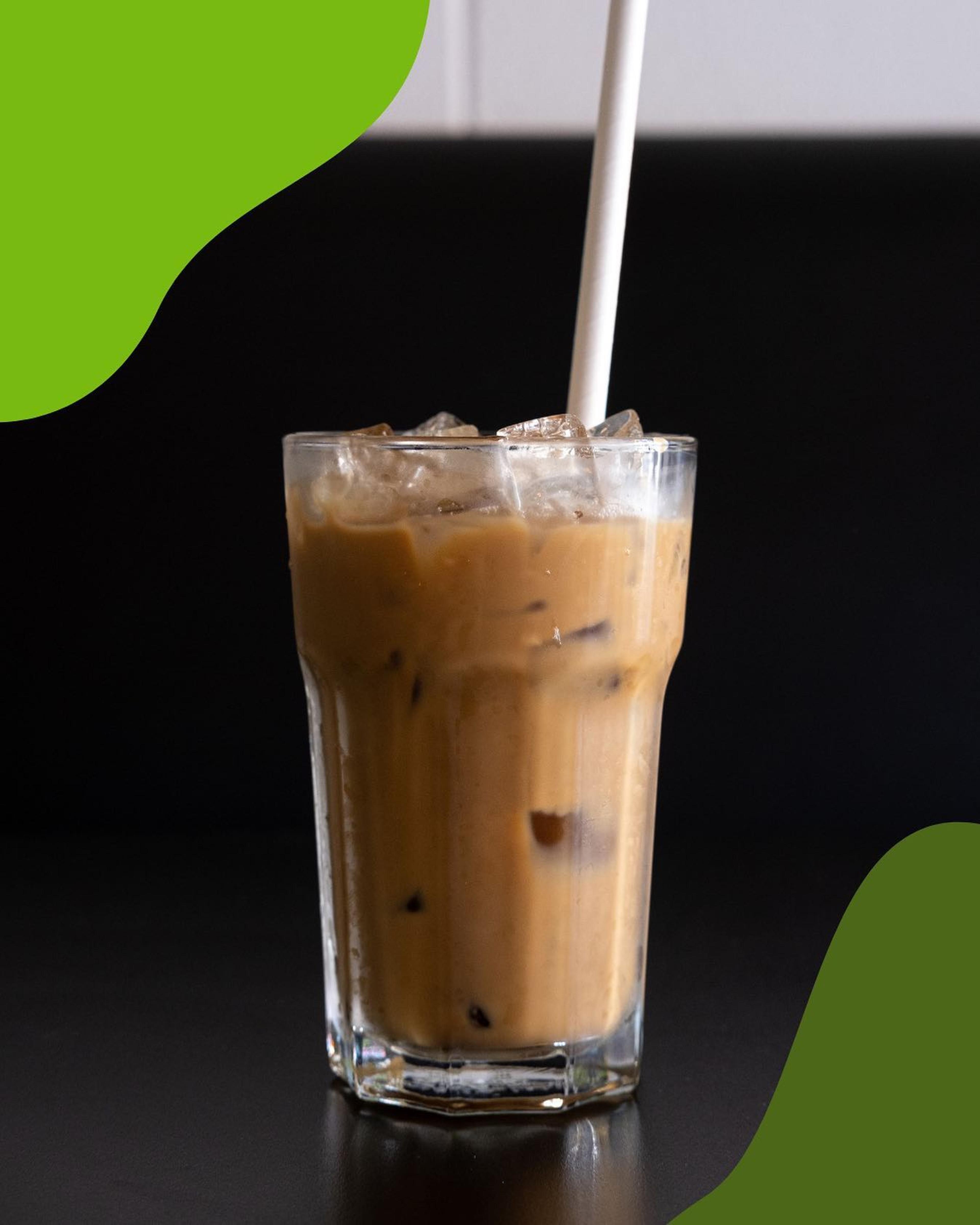 iced coffee with straw