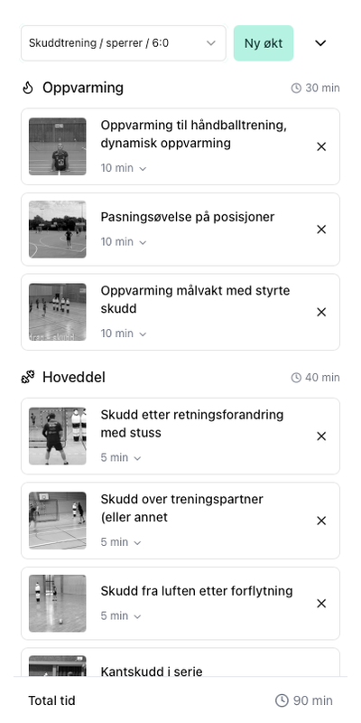 Planr app treningsplanlegging