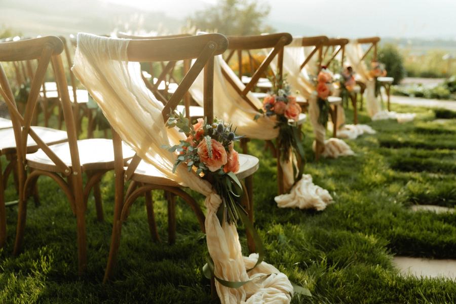 Outdoor Wedding with Green & Wood