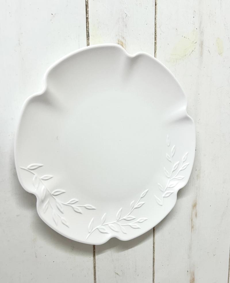 Embrossed Rose Dinner Plates