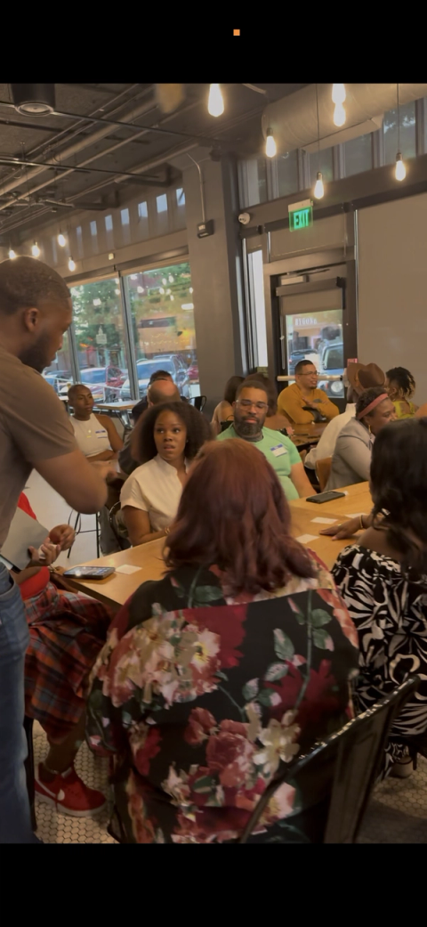 Singles having a conversation at a Beyond The Sparks dating event in Tulsa, successful alternatives to traditional speed dating, meeting matches in person