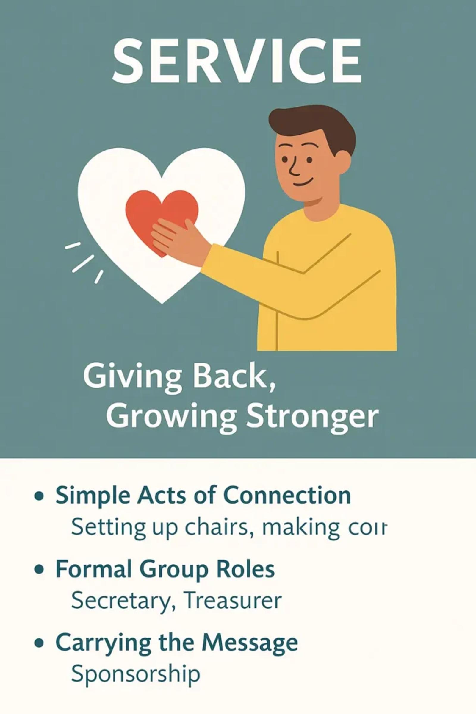 Image illustrating: Pillar 3: Service – Giving Back, Growing Stronger