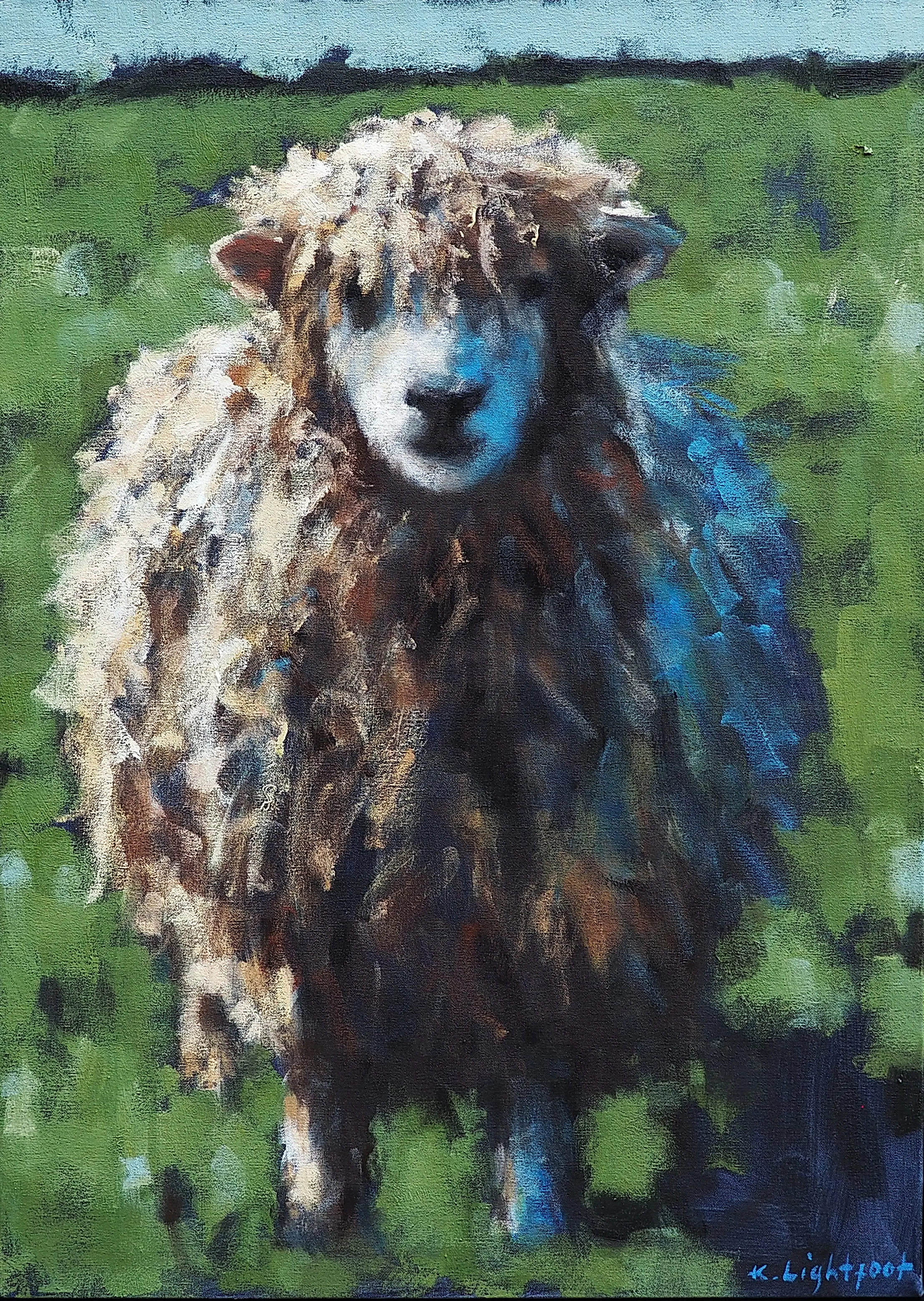 Sheep, Field & Sky