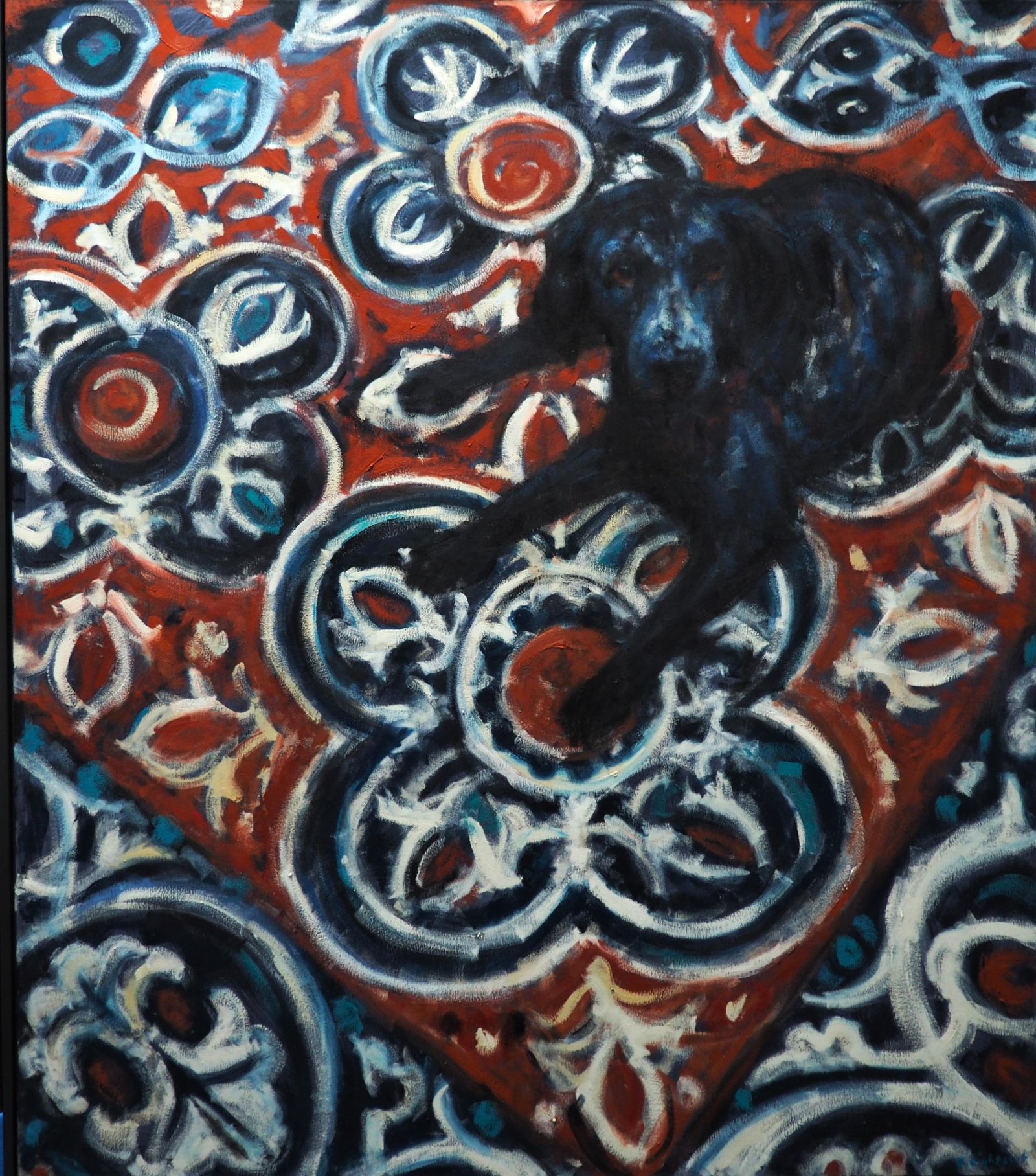 Dog On Rug