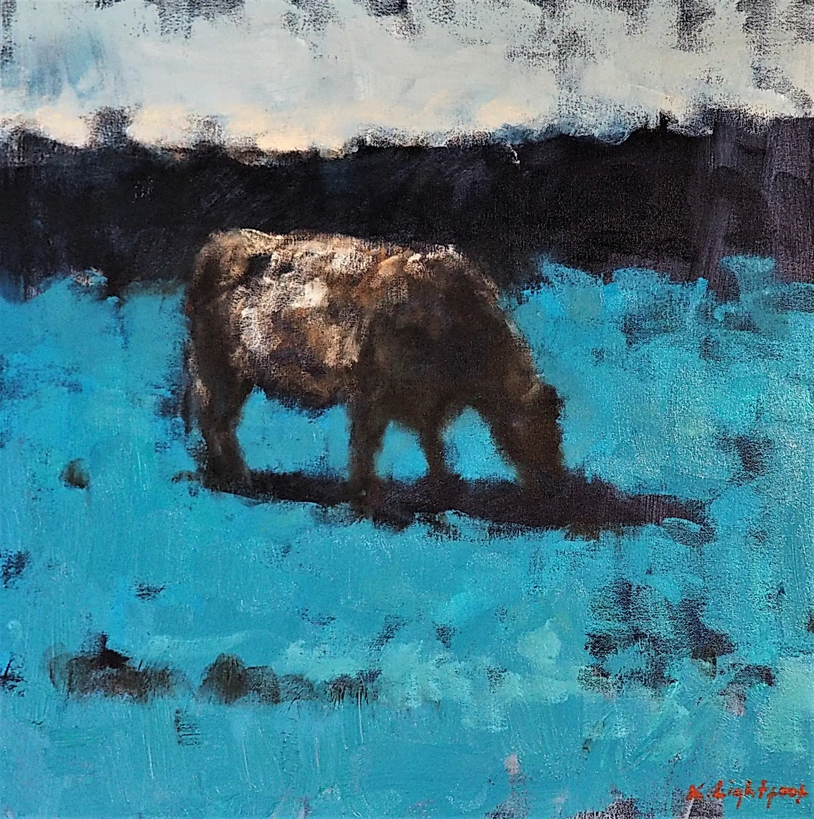 Cow Turquoise Landscape