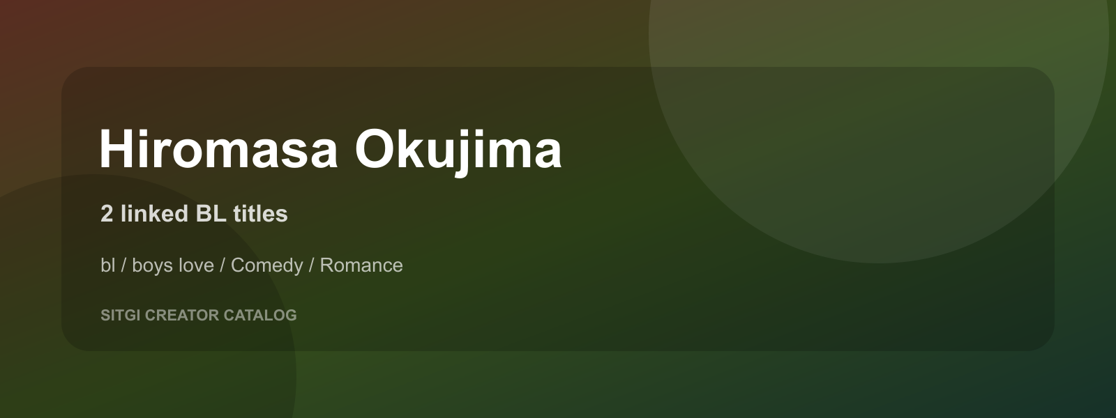 Hiromasa Okujima cover