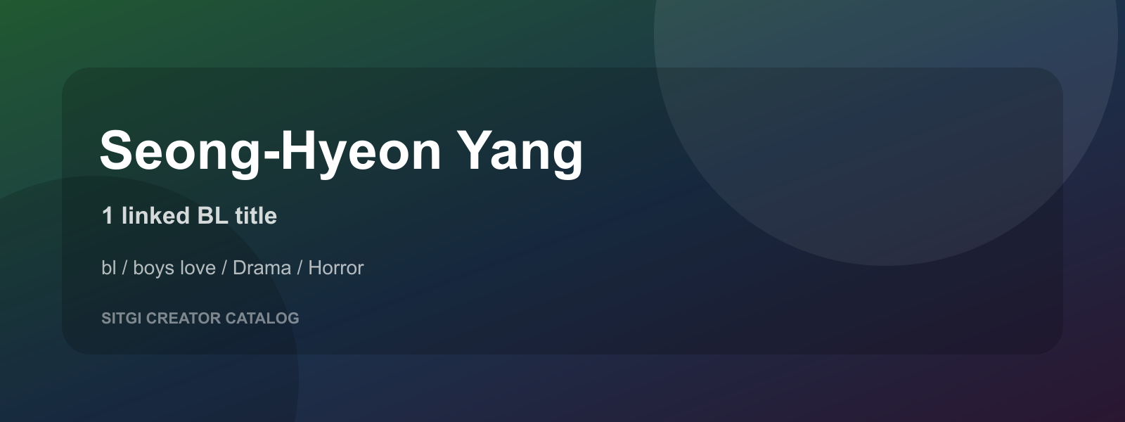 Seong-Hyeon Yang cover