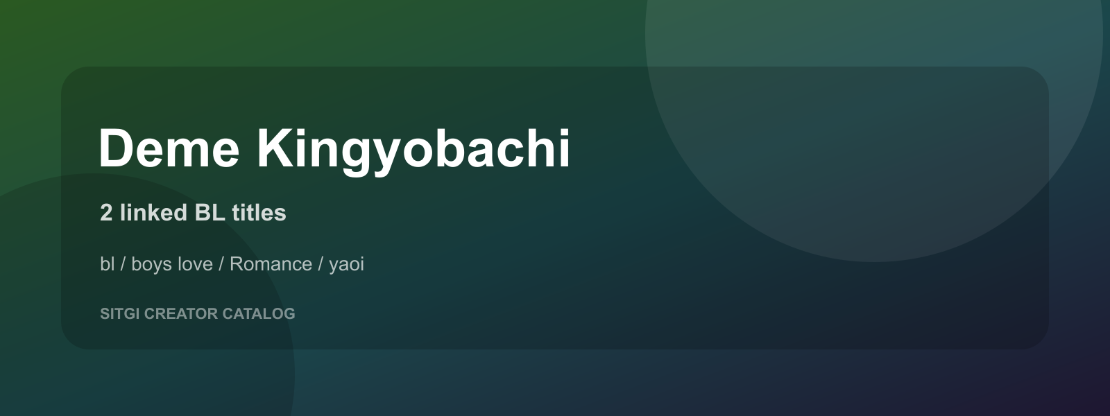 Deme Kingyobachi cover