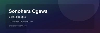 Sonohara Ogawa cover
