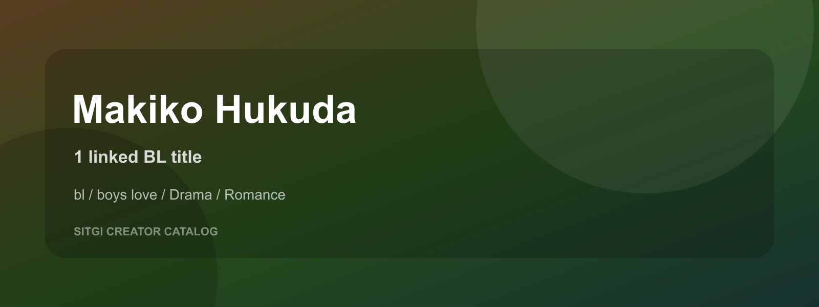 Makiko Hukuda cover