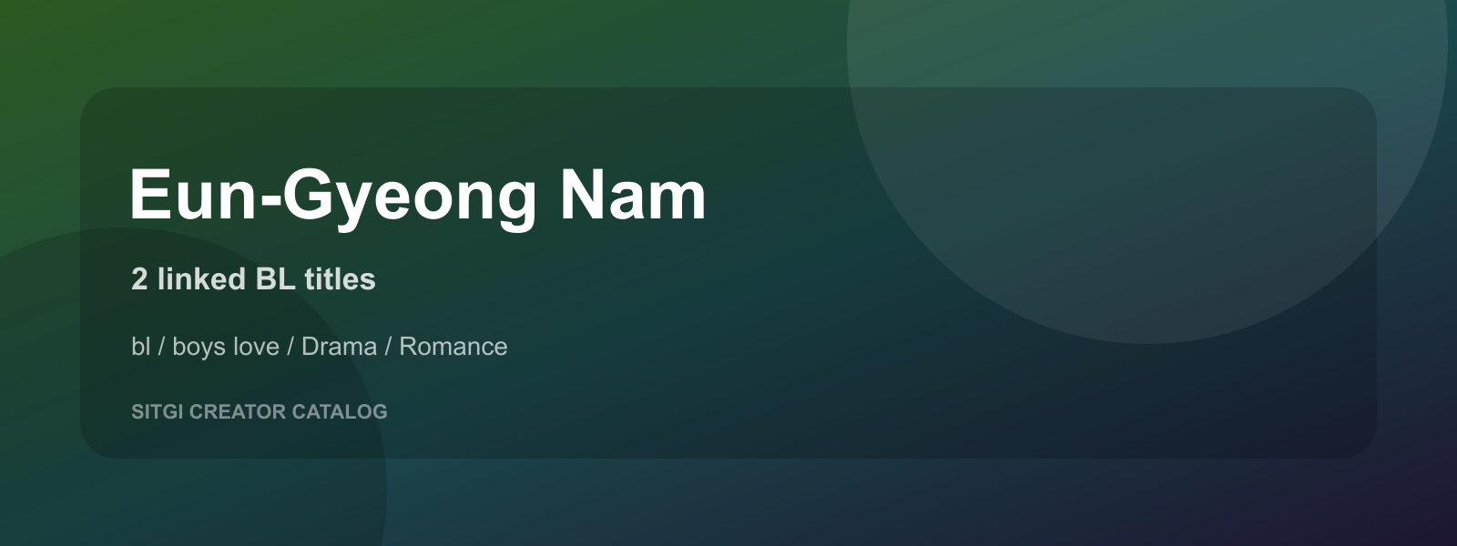 Eun-Gyeong Nam cover