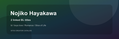 Nojiko Hayakawa cover