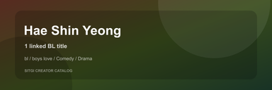 Hae Shin Yeong cover