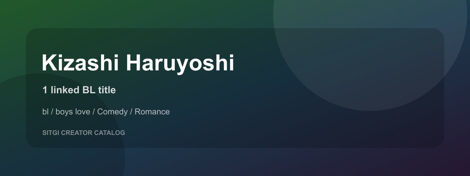 Kizashi Haruyoshi cover