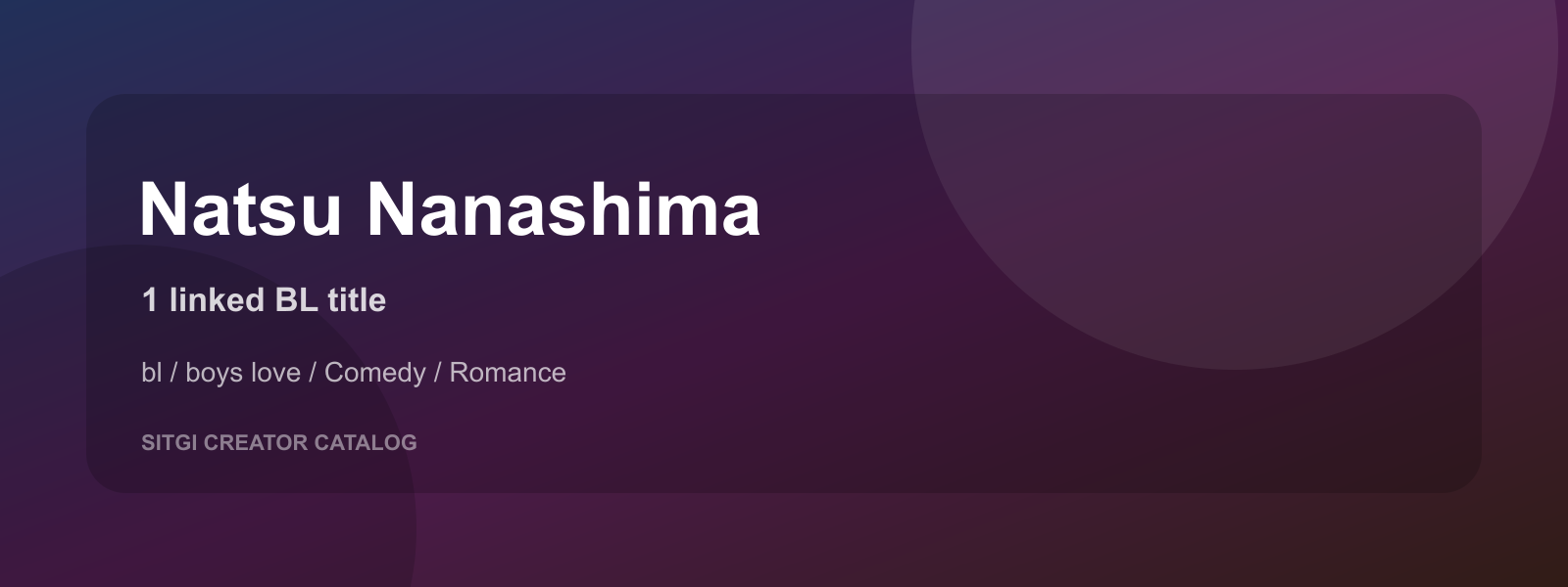 Natsu Nanashima cover
