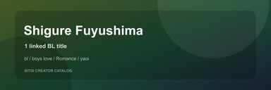 Shigure Fuyushima cover