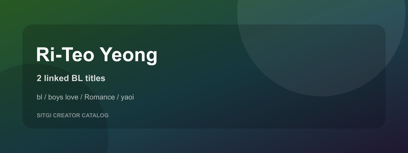 Ri-Teo Yeong cover