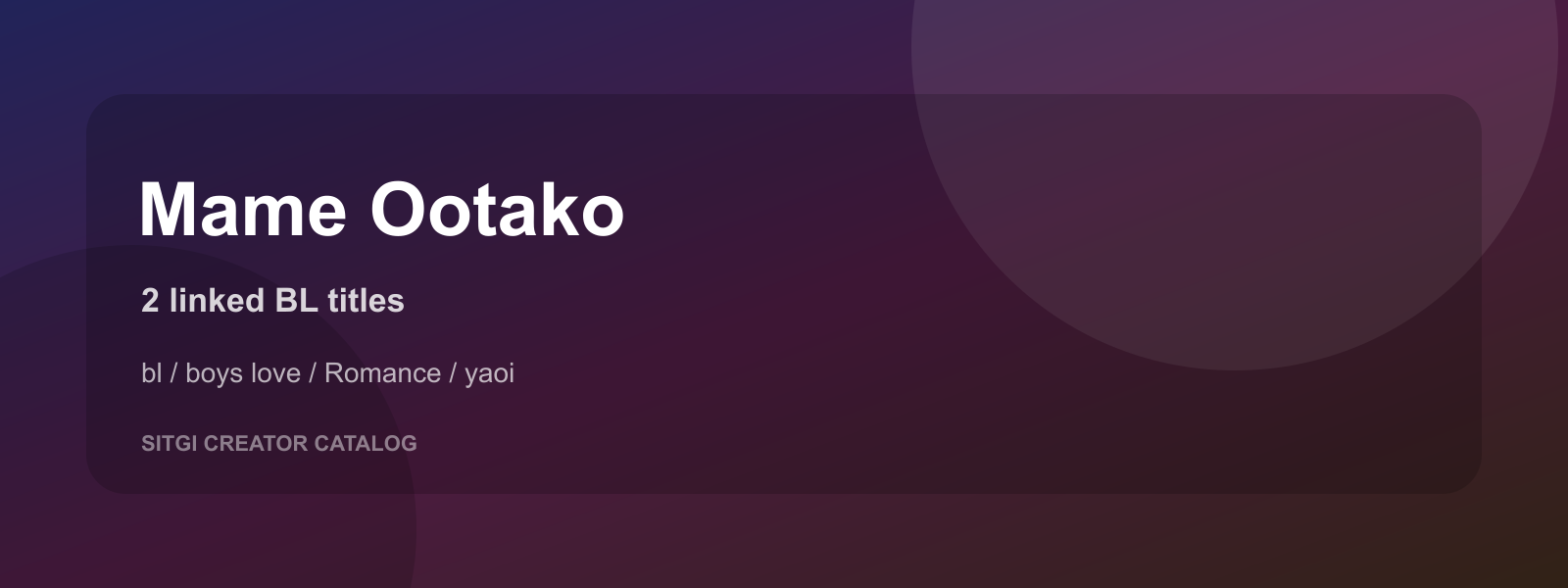 Mame Ootako cover