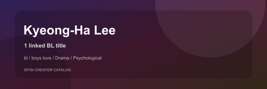 Kyeong-Ha Lee cover