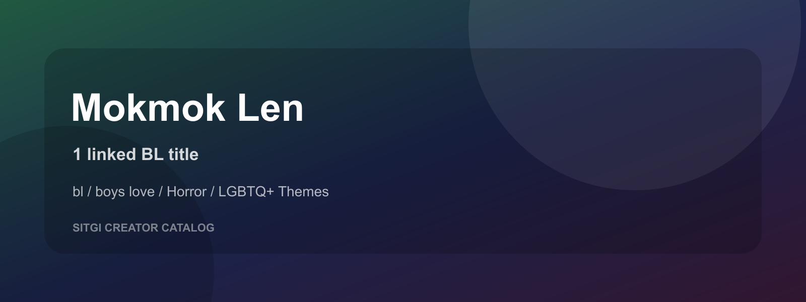 Mokmok Len cover