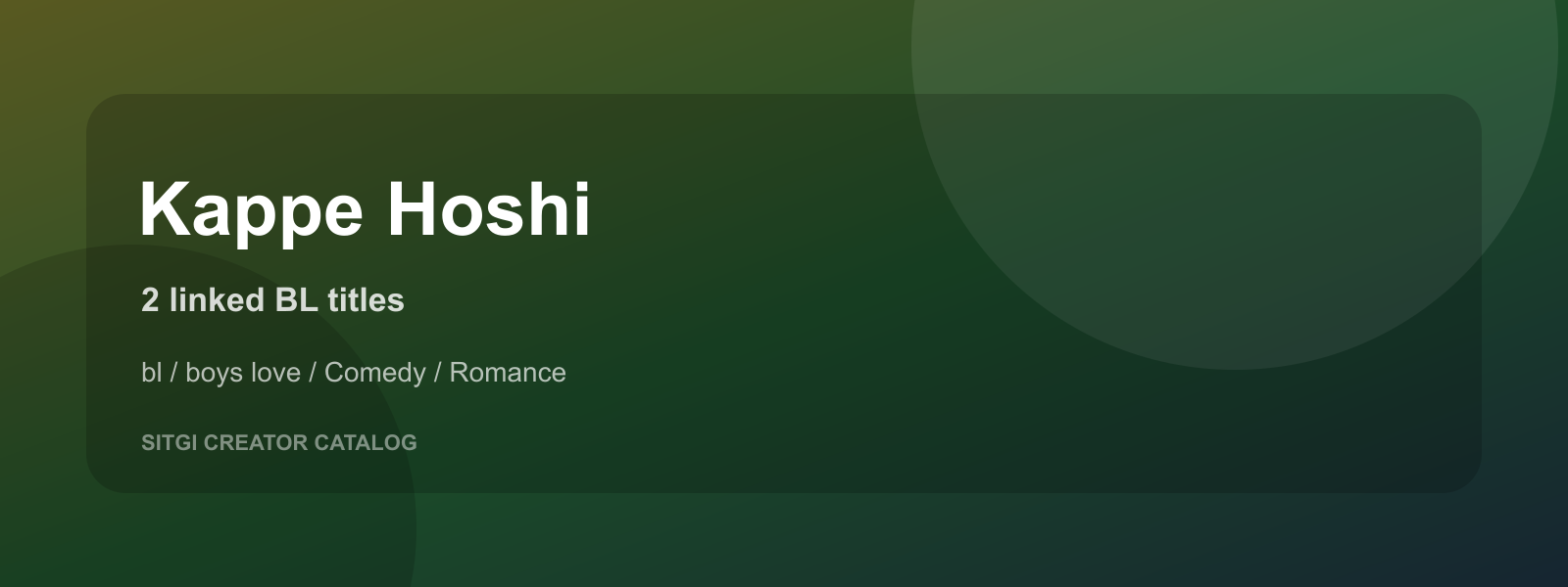 Kappe Hoshi cover