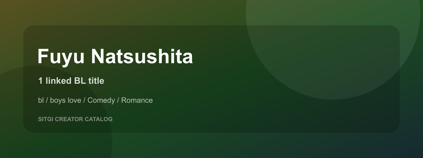 Fuyu Natsushita cover