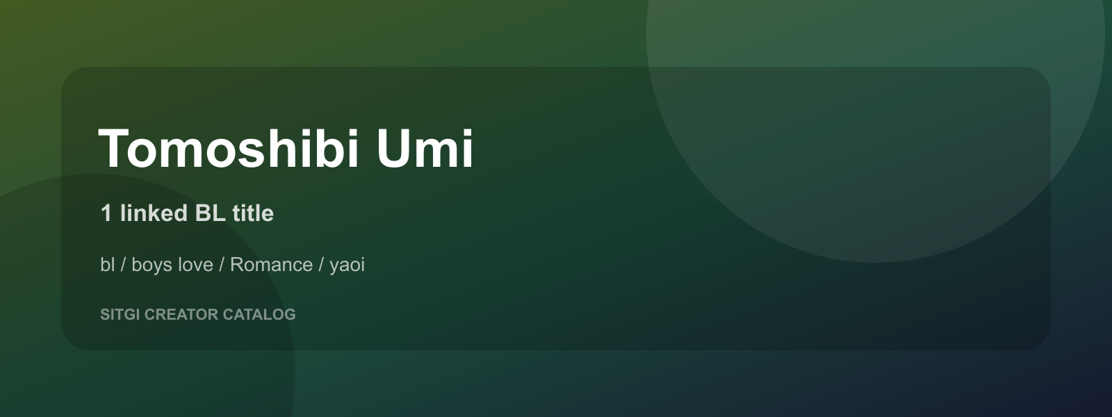 Tomoshibi Umi cover