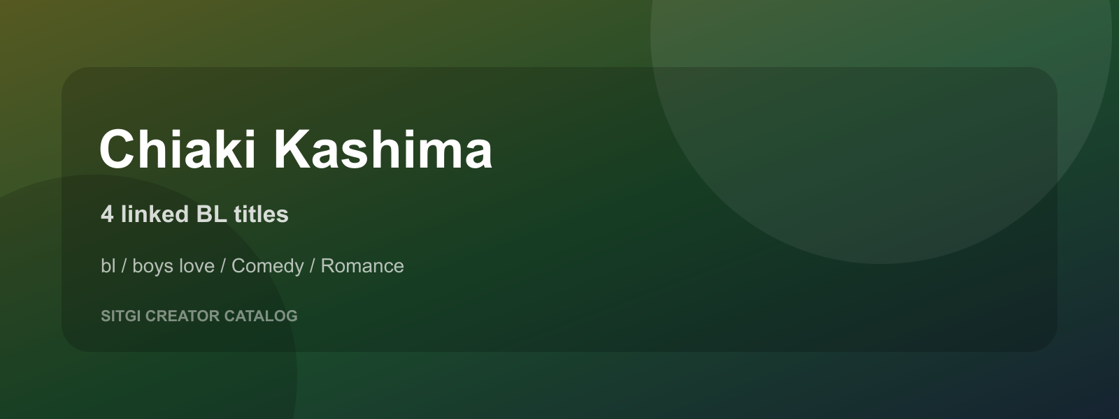 Chiaki Kashima cover
