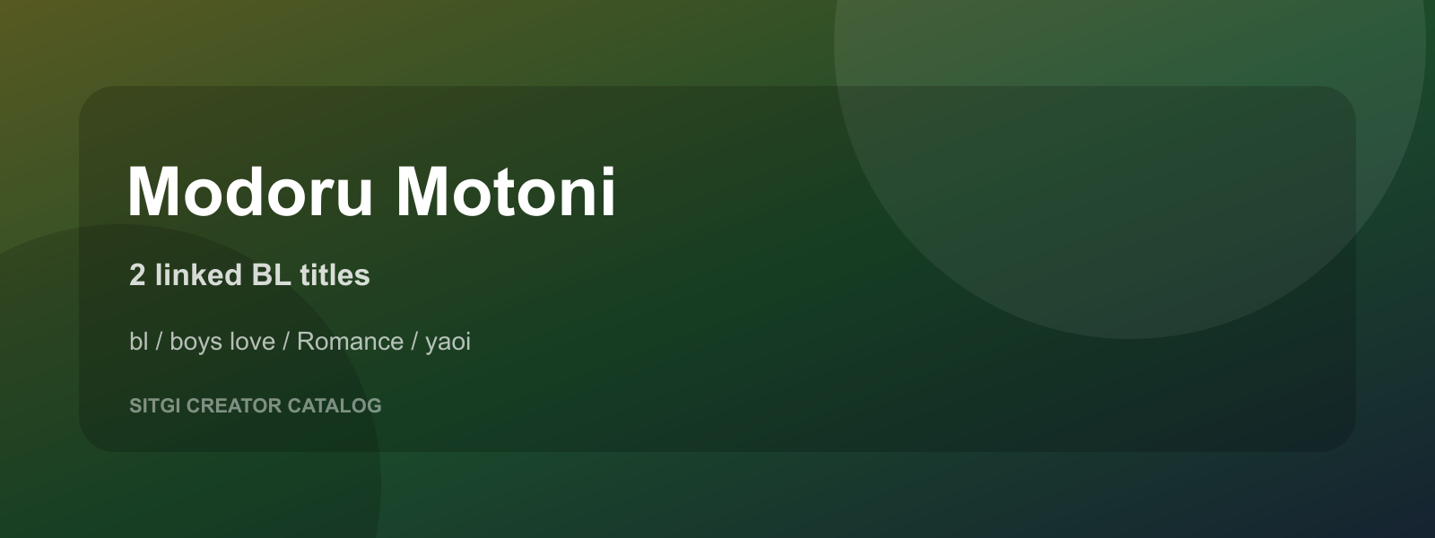 Modoru Motoni cover