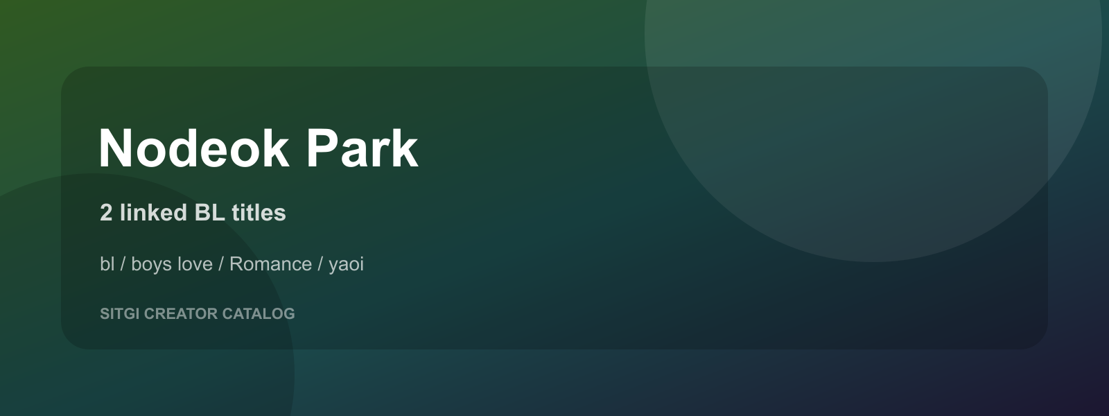 Nodeok Park cover
