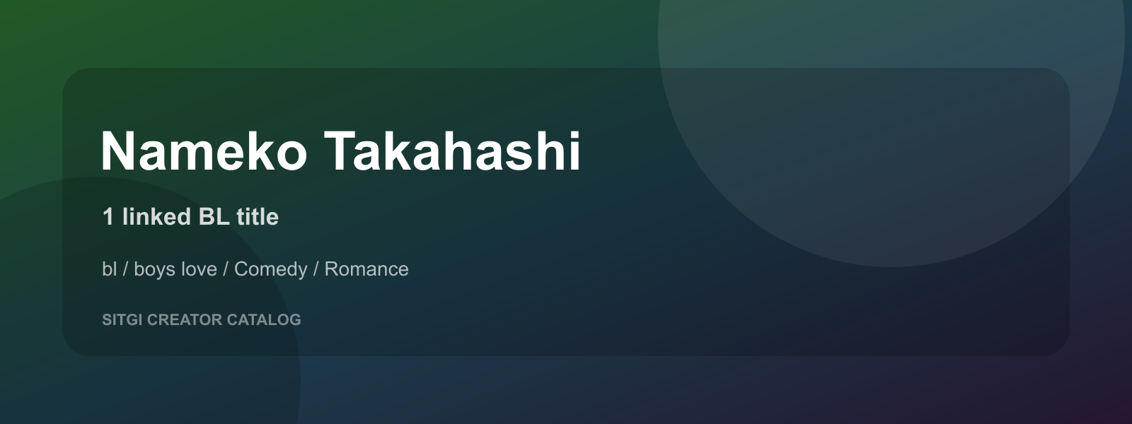 Nameko Takahashi cover
