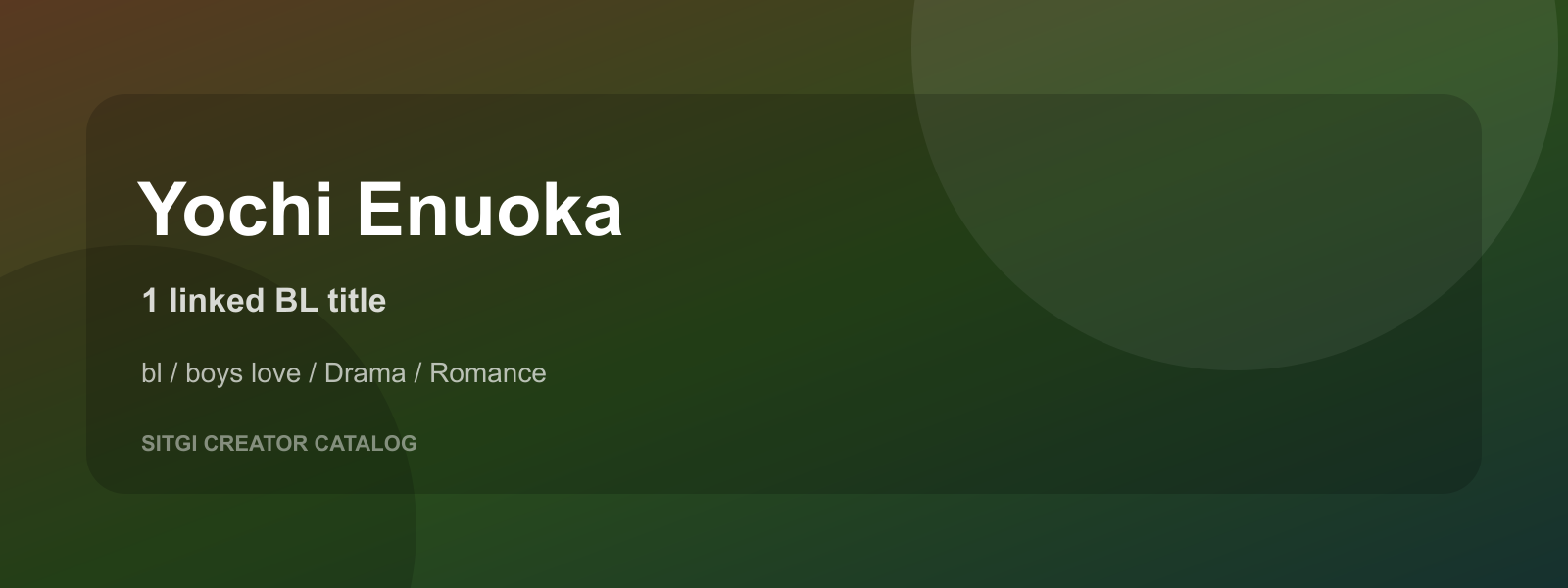 Yochi Enuoka cover