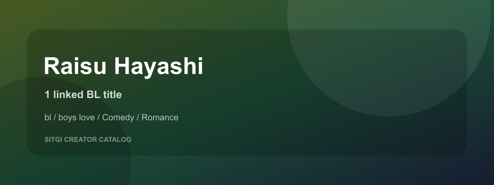 Raisu Hayashi cover