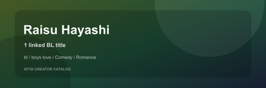 Raisu Hayashi cover