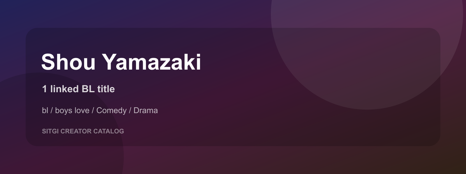 Shou Yamazaki cover