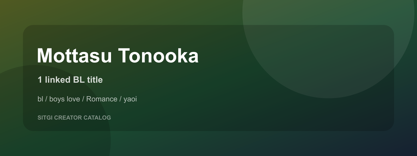 Mottasu Tonooka cover