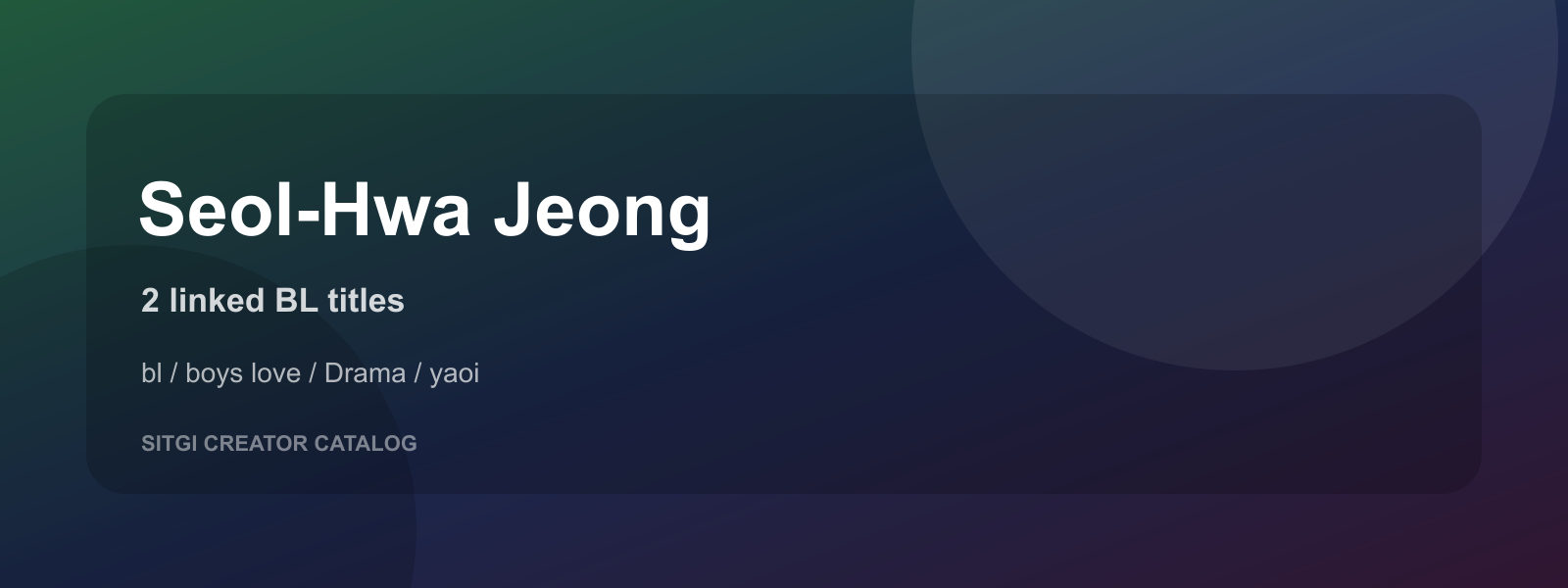 Seol-Hwa Jeong cover