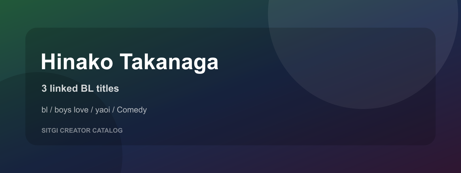 Hinako Takanaga cover