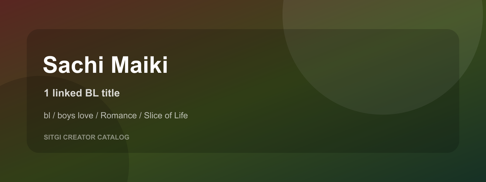 Sachi Maiki cover