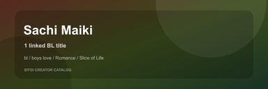 Sachi Maiki cover