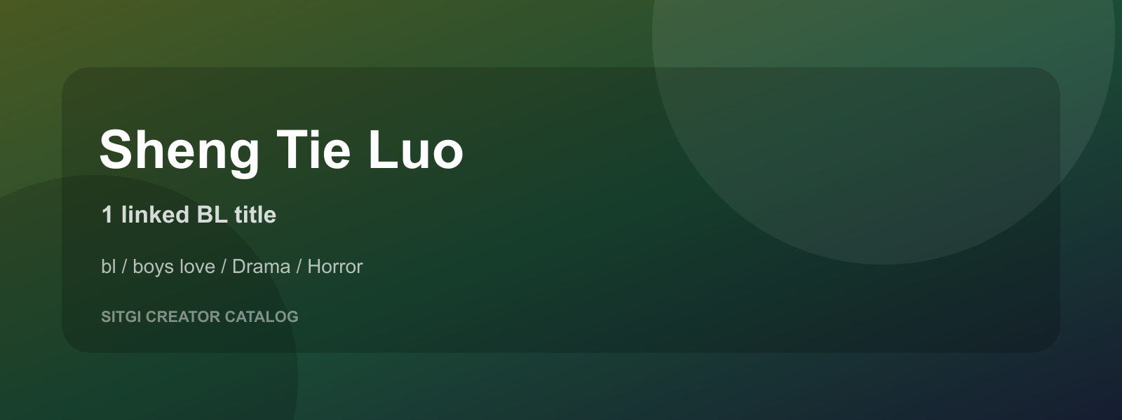 Sheng Tie Luo cover