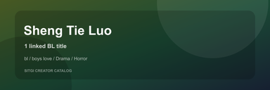 Sheng Tie Luo cover