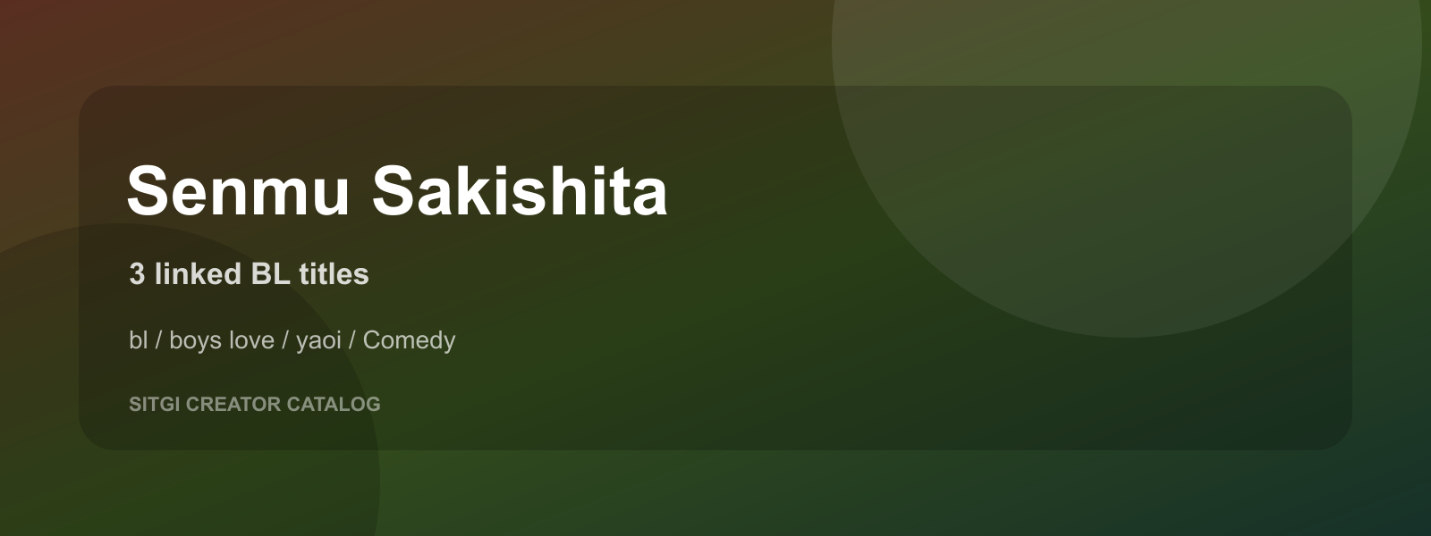 Senmu Sakishita cover