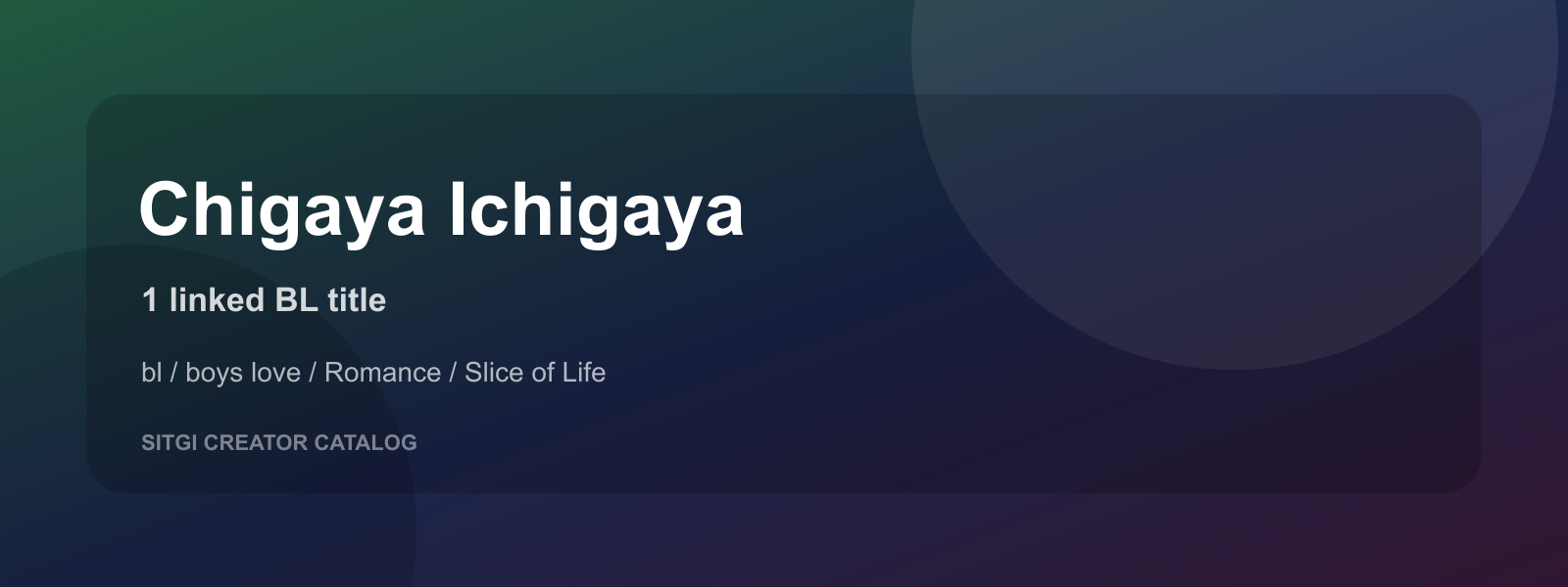 Chigaya Ichigaya cover